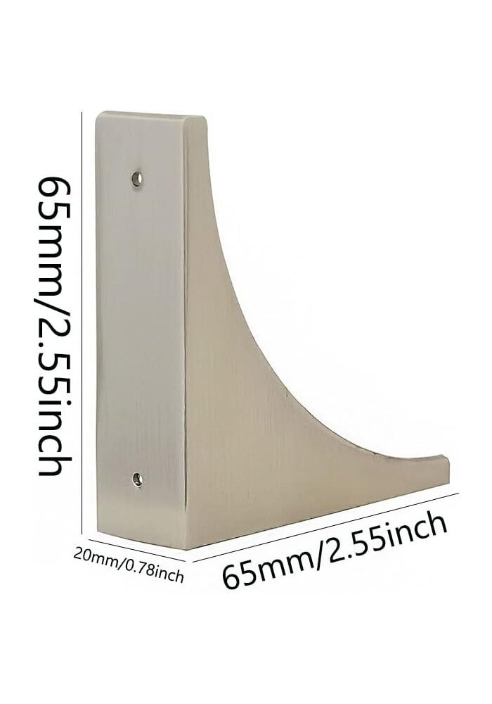 Sutfmwe Corner Guards, Metal Corner Protectors for Furniture, Vintage Decorative Corner Guards for Box Table Doors Wood Furniture Edge Cover Safety Guard Pack of 4 Brushed Silver Finish Corner - Image 2